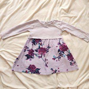 Dress/soft fabric for cool spring, size 5, pink, white & purple VIDEO ON FB PAGE